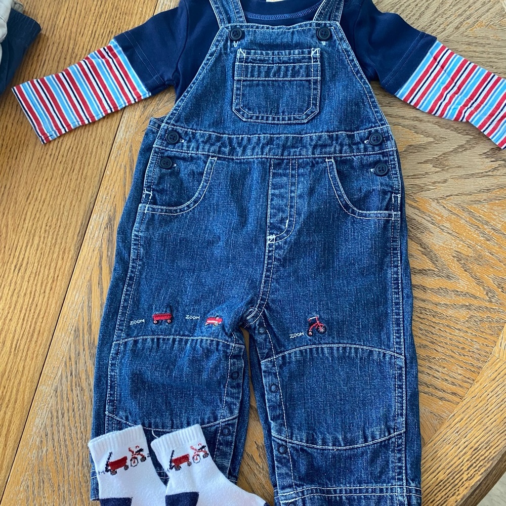 Baby Gymboree Overalls and matching shirt and socks
